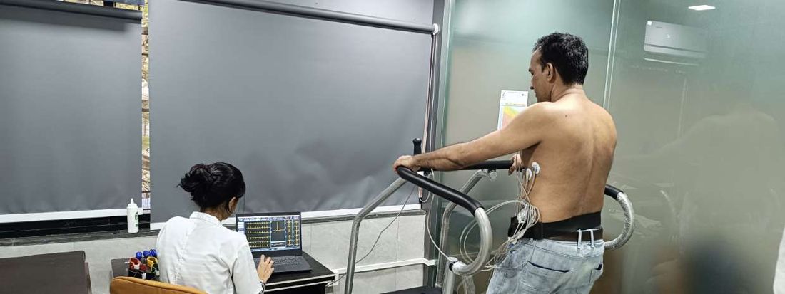 Cardiology desk — TMT monitoring — Oceancare Mediclinic, DGMA approved seafarer medical centre, CBD Belapur Navi Mumbai