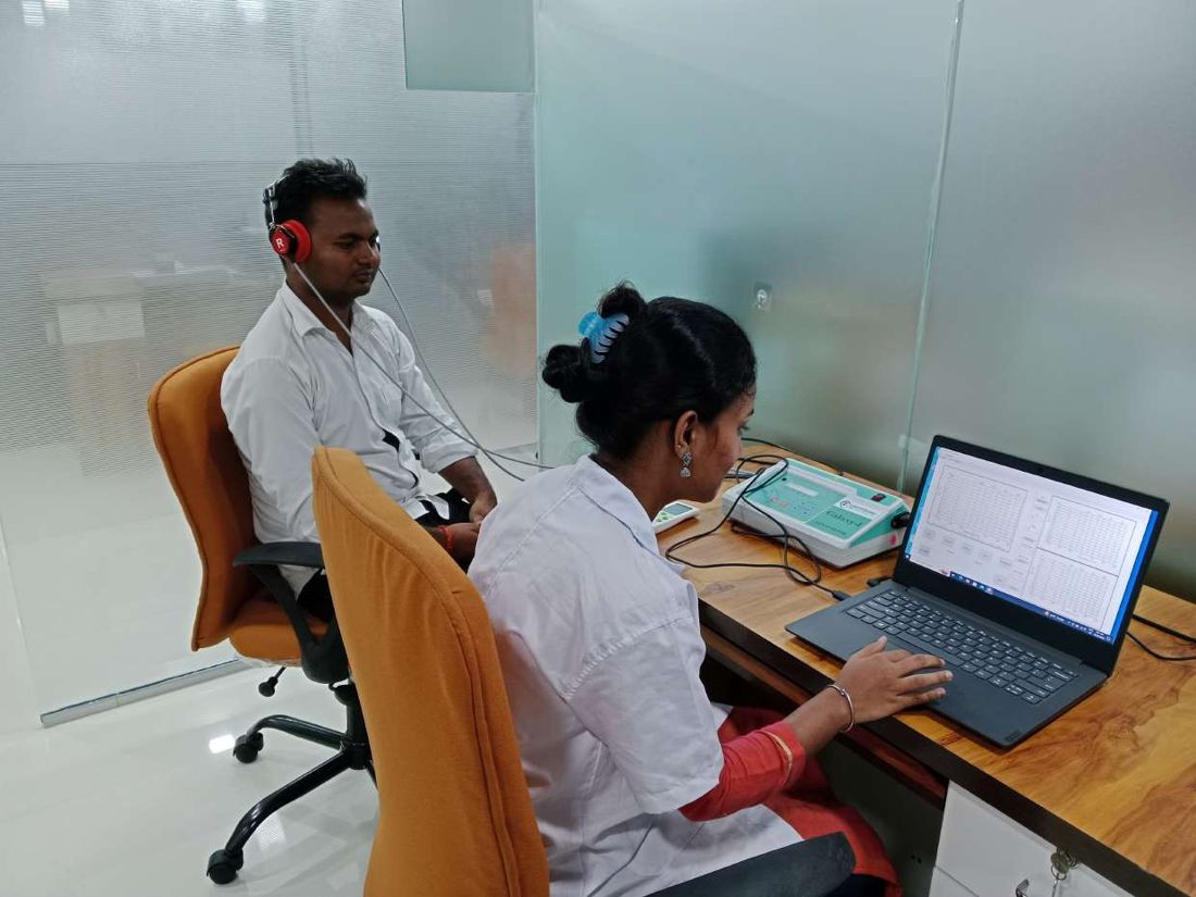 Pure-tone audiometry — Oceancare Mediclinic, DGMA approved seafarer medical centre, CBD Belapur Navi Mumbai